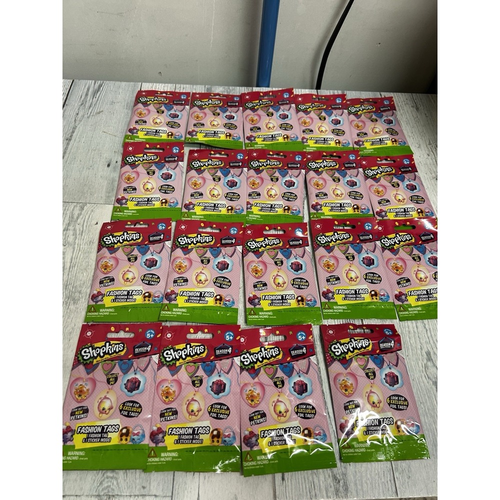 Lot 19 Shopkins Fashion Tags Mystery Pack Series 4 Blind Sealed Package